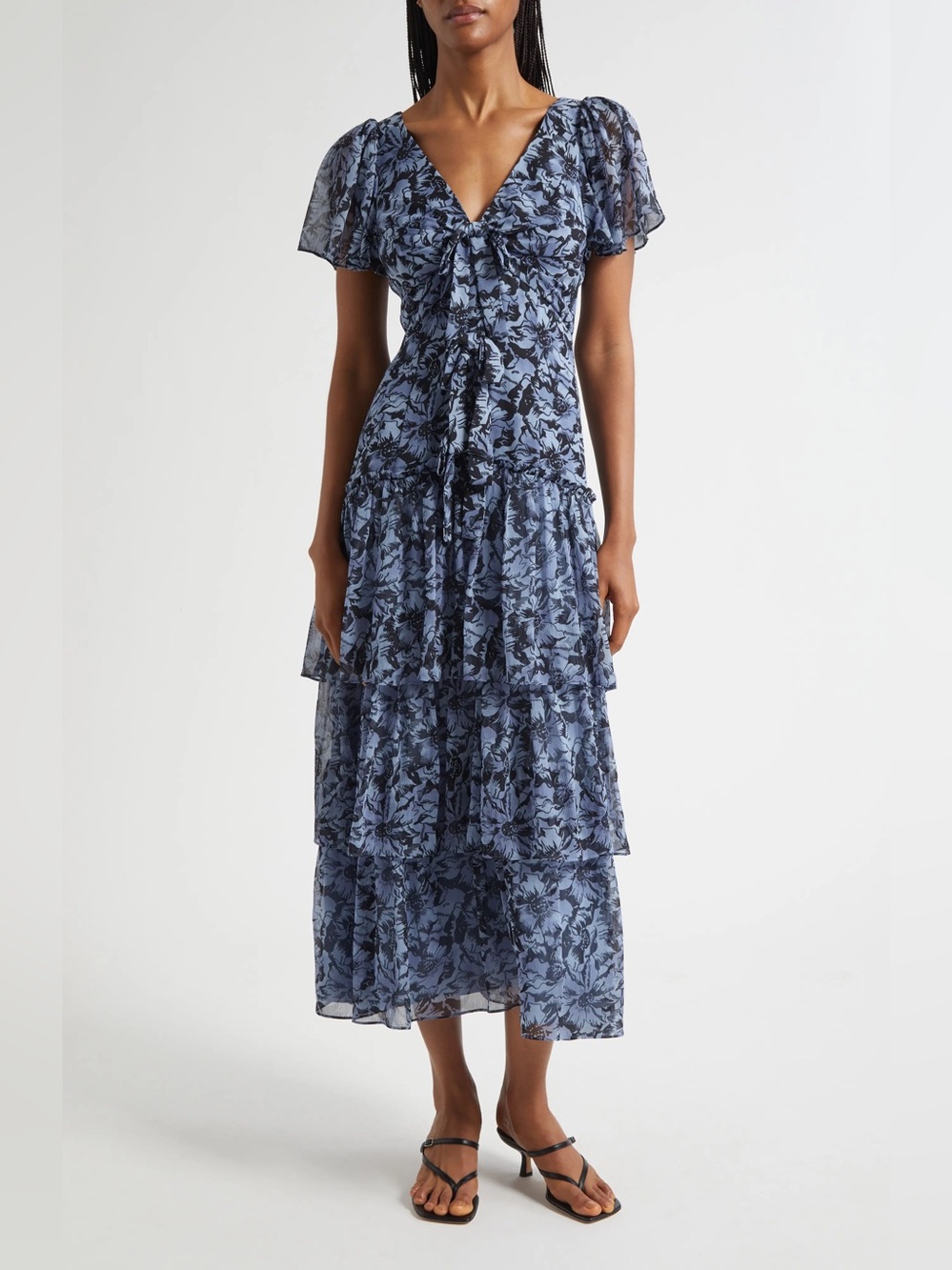 Cinq à Sept Grizzo Graphic Cosmos dress